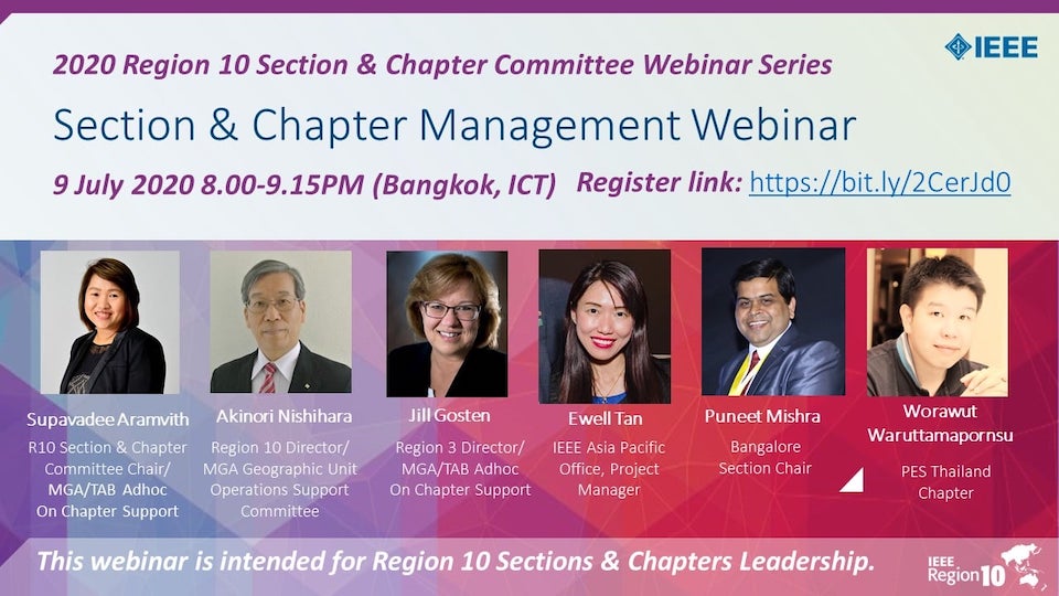 IEEE Region 10 Section & Chapter Management Webinar